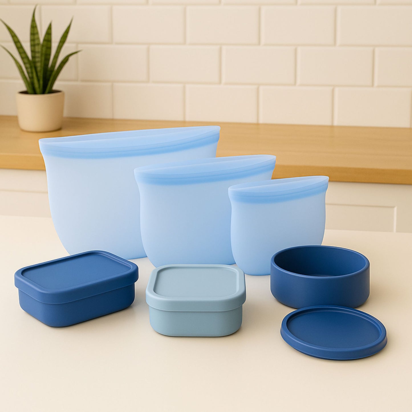 ZipNow Silicone Smart Storage Kit – Bags + Containers Combo