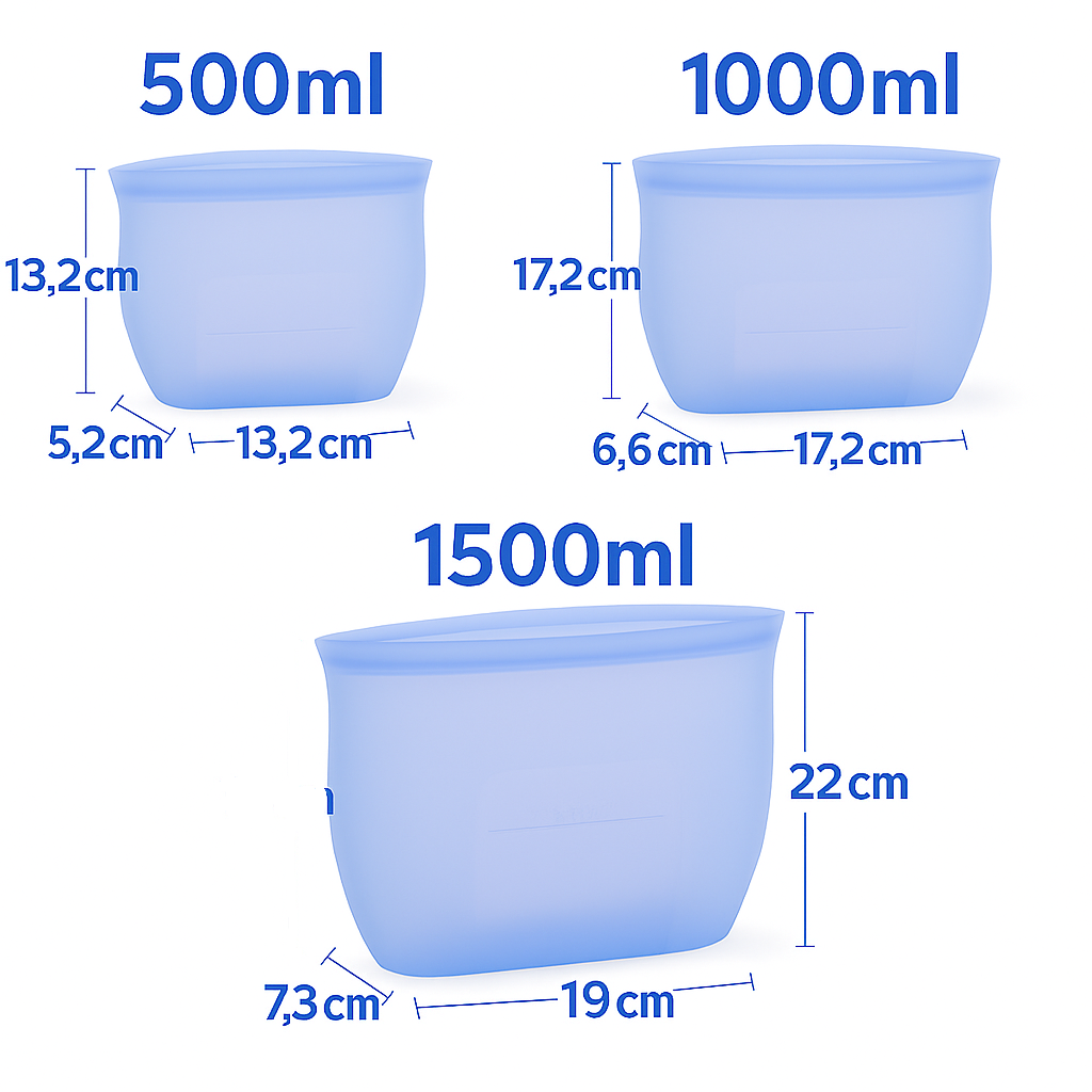 ZipNow™ Silicone Smart Bags (Pack of 3)