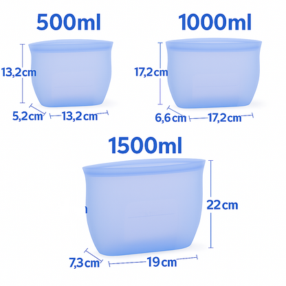 ZipNow™ Silicone Smart Bags (Pack of 3)
