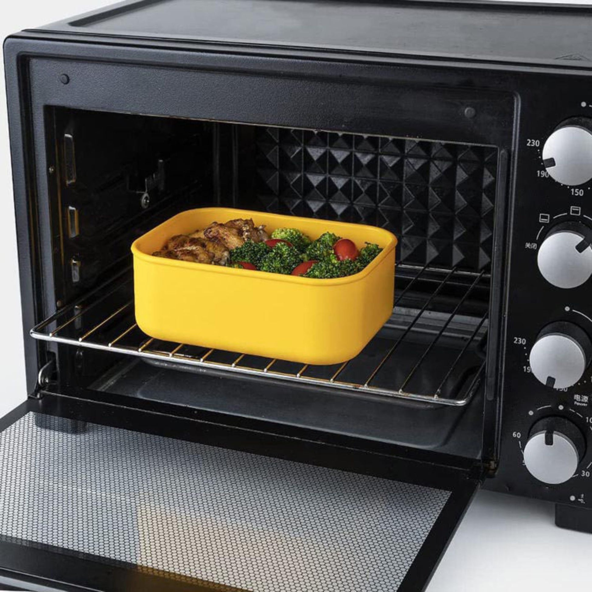 ZipNow silicone storage container used for baking in an oven
